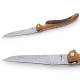 Laguiole bird knife palissander and olive wood handle with damascus blade - Image 2452