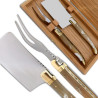 Laguiole Cheese knife set blonde Horn Handle