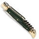 laguiole pocket knife with stamina wood handle and brass bolsters, corkscrew - Image 2791