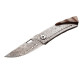 Liner lock thiers walnut handle, damascus blade - Image 527