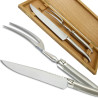 Prestige range Laguiole carving set sandblasted finish