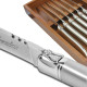 Set of 6 Prestige Laguiole steak knives stainless steel fully forged sandblasted finish - Image 1075