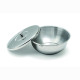 Stainless steel shaving bowl with cover